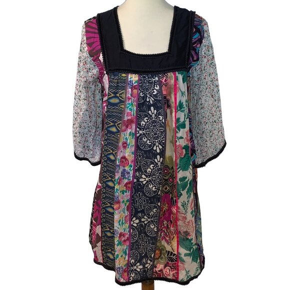 Vintage RADHE Boho Patchwork Festival Dress - Picture 3 of 9